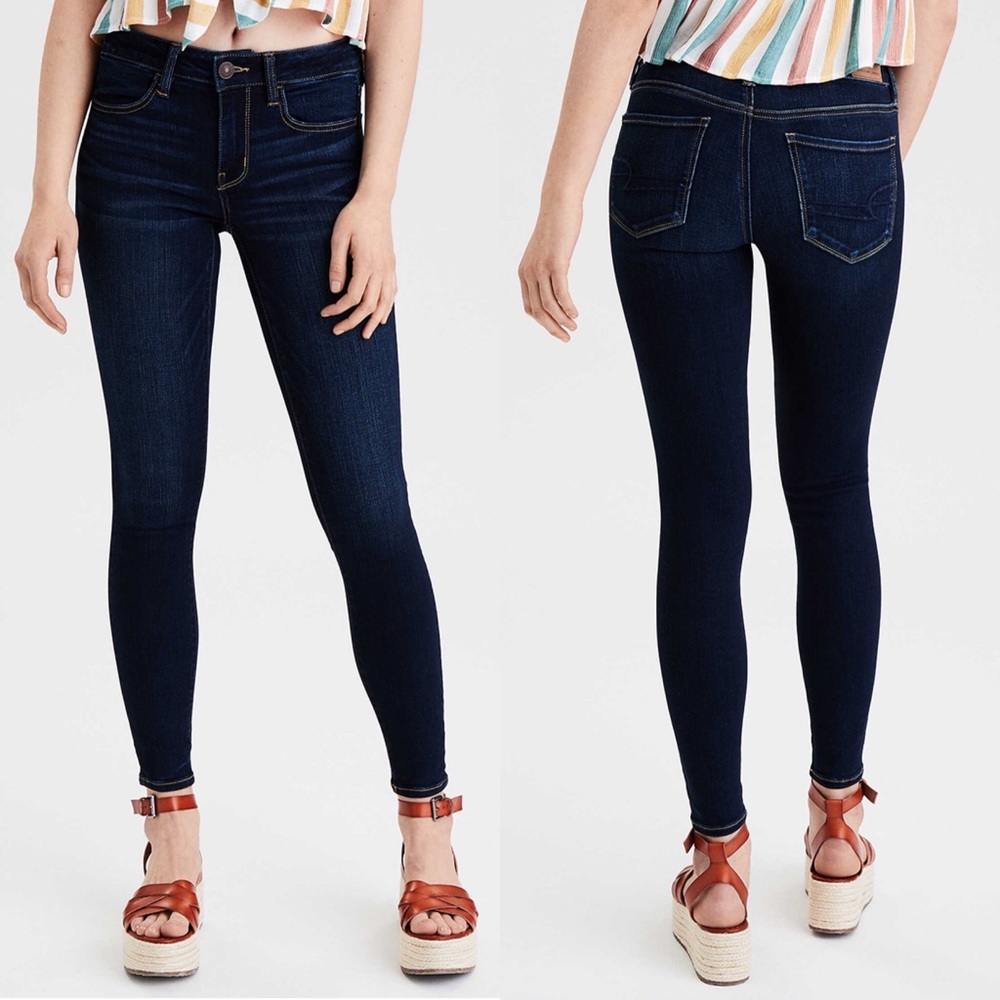 American Eagle super stretch jeggings, dark wash